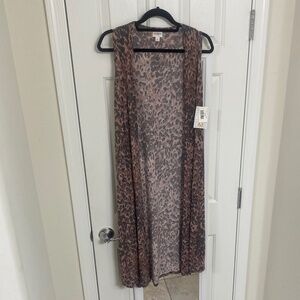 NWT - LulaRoe Joy sleeveless Long Vest (XS)